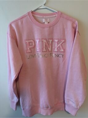PINK XS PINK LOLLIPOP × PINK x LoveShackFancy Oversized Crew Sweatshirt NWT